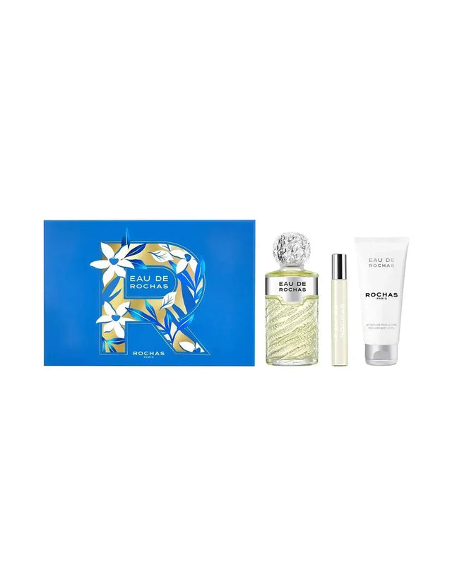 Coffret Rochas Eau de Rochas Eau de Toilette 100 ml + lait corps 100 ml + eau de toilette 20 ml