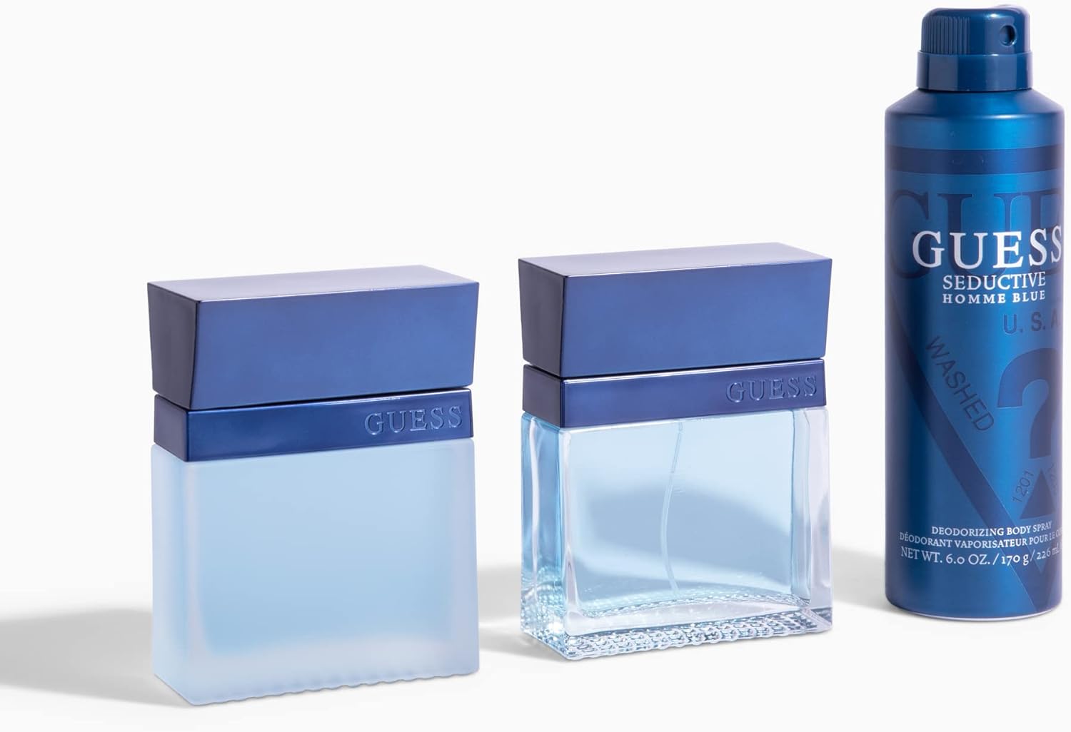 GUESS Seductive Blue, Eau de Toilette pour Homme, Parfum Oriental Boisé, Senteur Fraîche et Épicée, Longue Durée, 30 ml