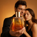 BELLAVITA Honey Oud — Eau de parfum mixte 100 ml — mise en scène du parfum