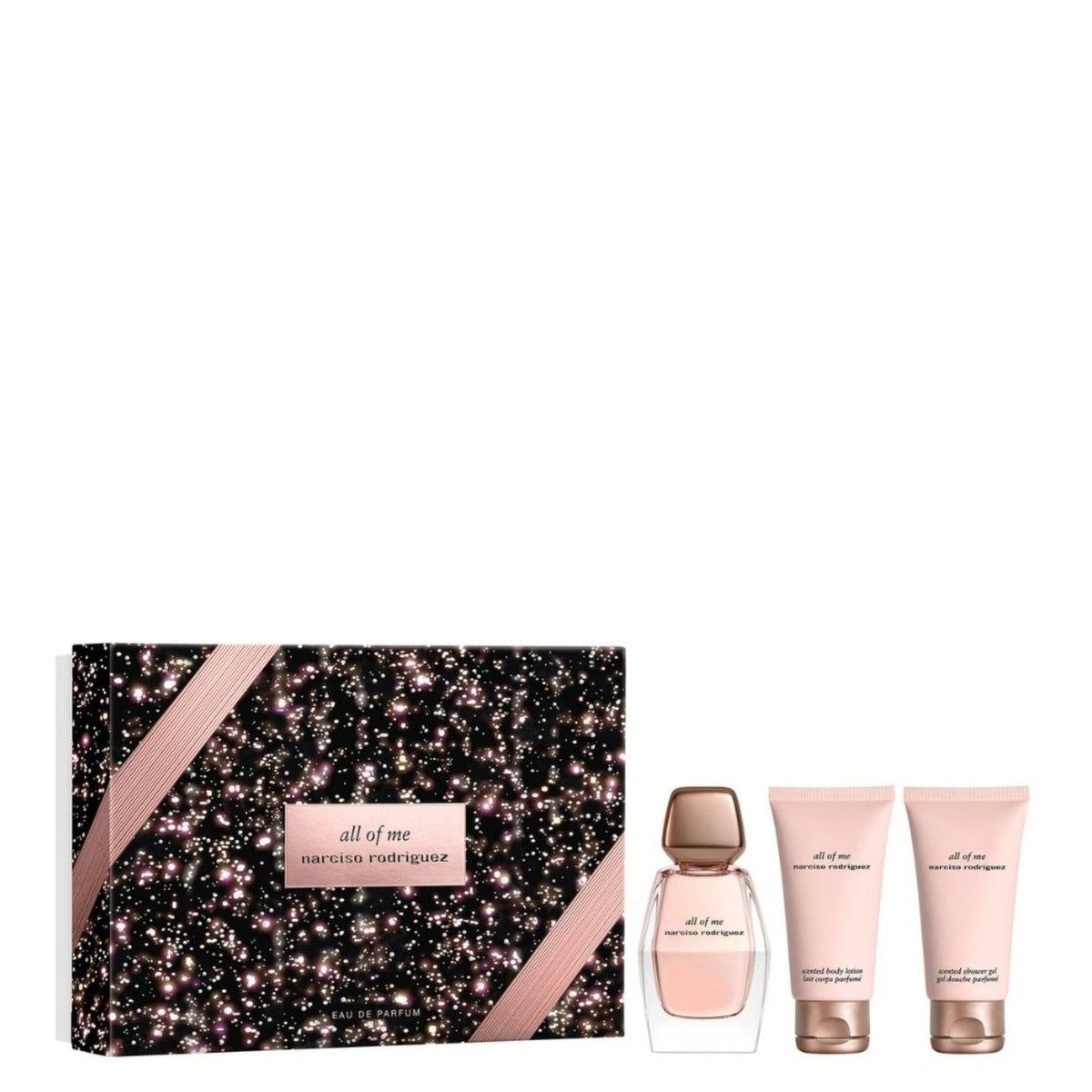 Coffret Narciso Rodriguez All of Me Eau de Parfum 50 ml + lait corps 50 ml + gel douche 50 ml