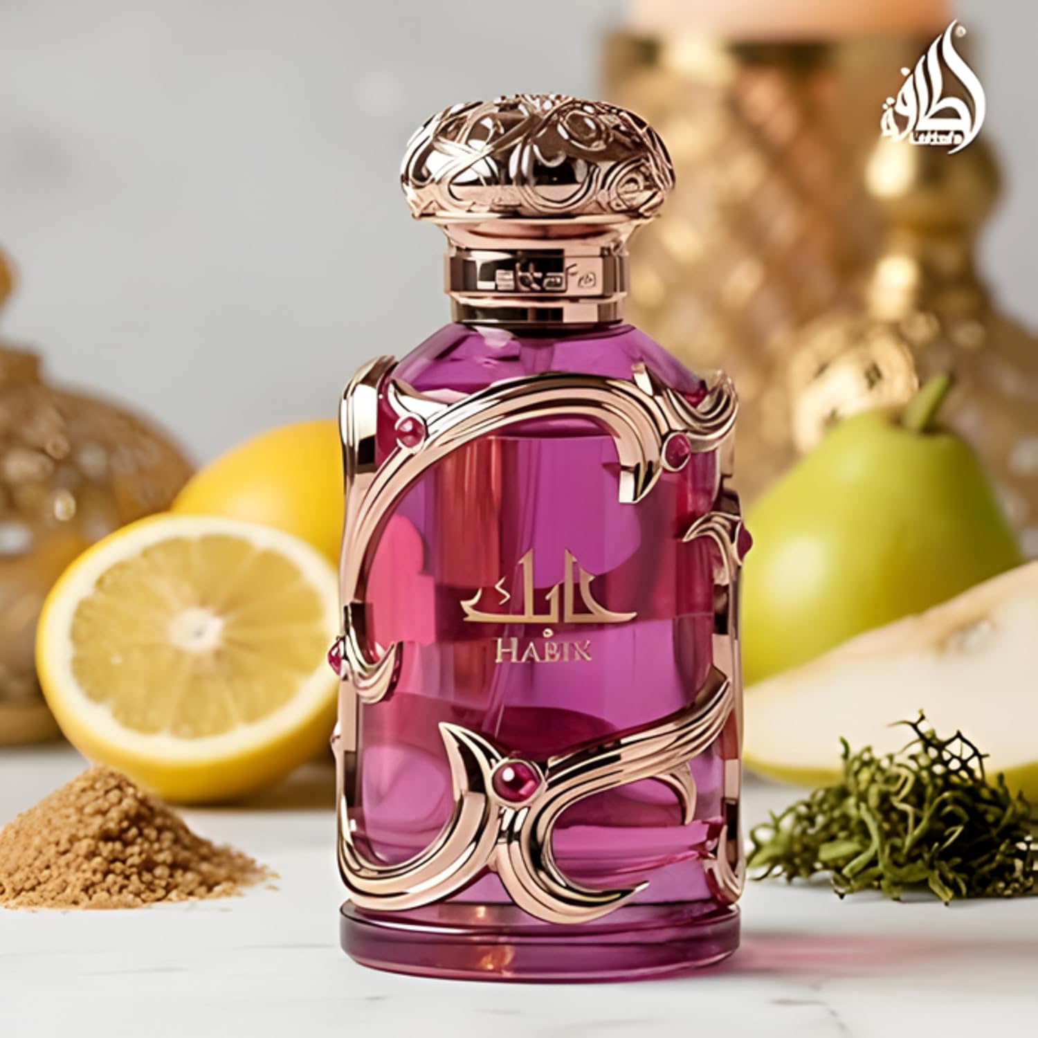 Habik pour Femme par Lattafa Parfums – Eau de Parfum 100 ml – Parfum Floral Fruité à Longue Durée pour Femme – Élégant, Musqué, Sucré – Cadeau de Parfum de Luxe Arabe pour Elle