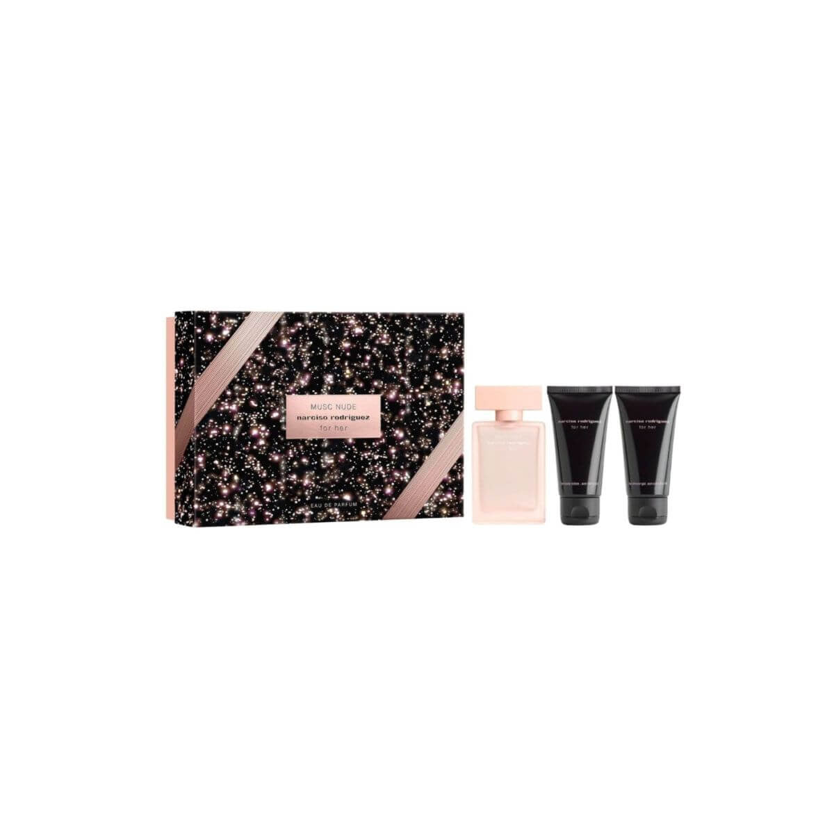 Coffret Narciso Rodriguez For Her Musc Nude Eau de Parfum 50 ml + lait corps 50 ml + gel douche 50 ml
